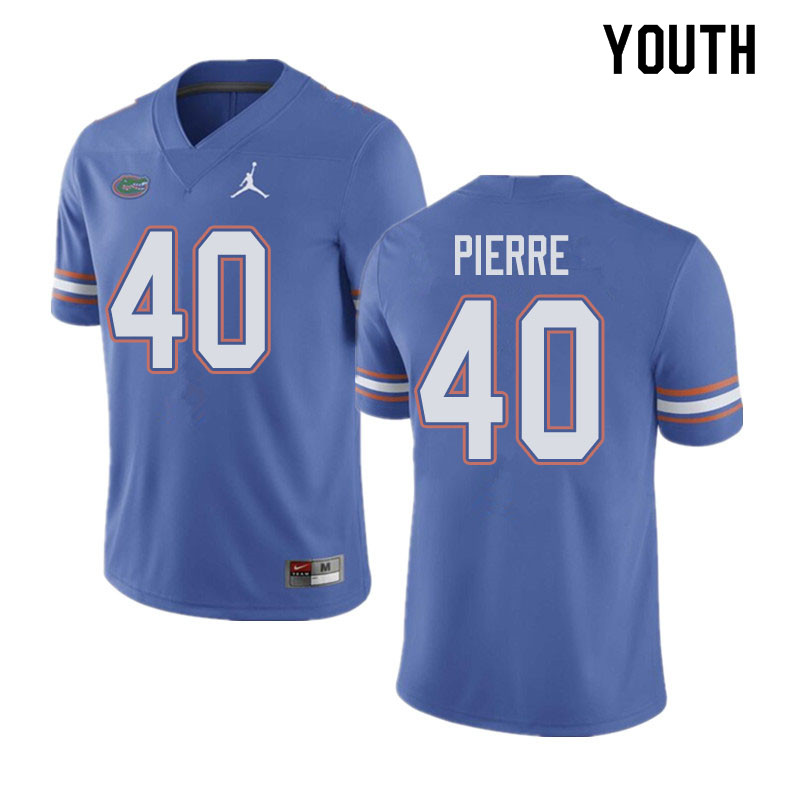Jordan Brand Youth #40 Jesiah Pierre Florida Gators College Football Jerseys Sale-Blue - Click Image to Close